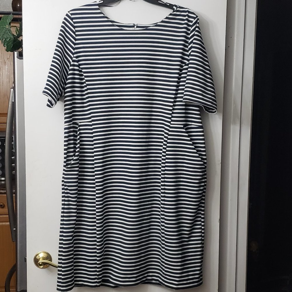 Covington Woman Dress Blue & White Size 3x